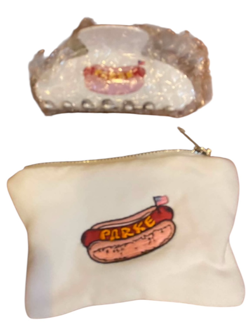 NWT Parke Hot Dog Hair Clip
